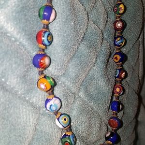 Beautiful Hand Painted Beaded Necklace